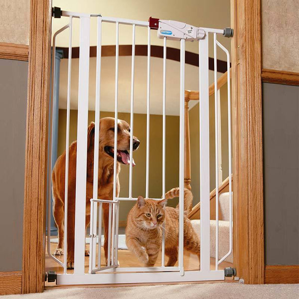 Extra Tall Pet Gate with Bonus Mini Pet Door