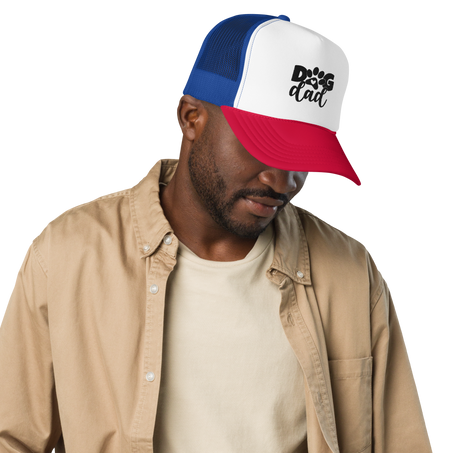 Dog Dad Trucker Hat Embroidered Design