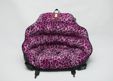 PupSaver Crash-Tested Car Safety Seat for Dogs PINK LEOPARD