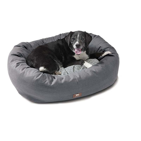 Hemp Bumper Dog Bed, Coal